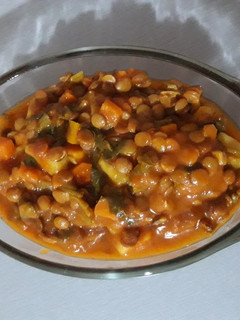 عکسی از دستور خوراک رژیمی اسفناج با عدس(وگان)