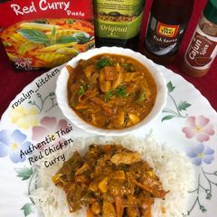 A picture of Authentic Thai Red Chicken Curry.