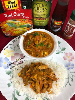A picture of Authentic Thai Red Chicken Curry.