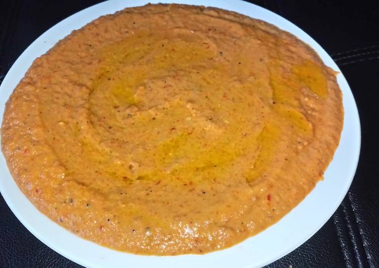 بابا غنوج مع فلفل حار