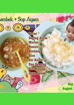 Foto resep Nasi Lembek + Sop Ayam (Mpasi 9+)