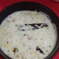 Onion tomato raita A picture of Onion tomato raita.