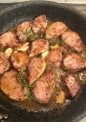Szűzérme burgonyapürével, zöldbabbal recept fotója