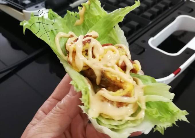 Lettuce Wrap Fried Eggs With Spam