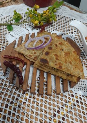 A picture of Moong Dal Paratha.