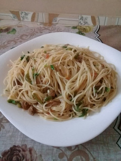 A picture of Spaghetti in wetfry beef. #4weekschallenge#authormarathon.