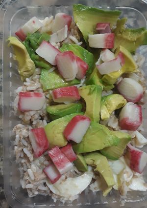 Una foto de Ensalada fresca con arroz
