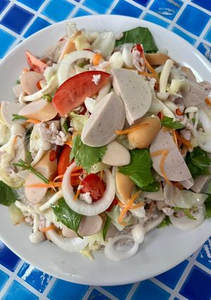 A picture of Yum Woon Sen (Thai Glass Noodle Salad).