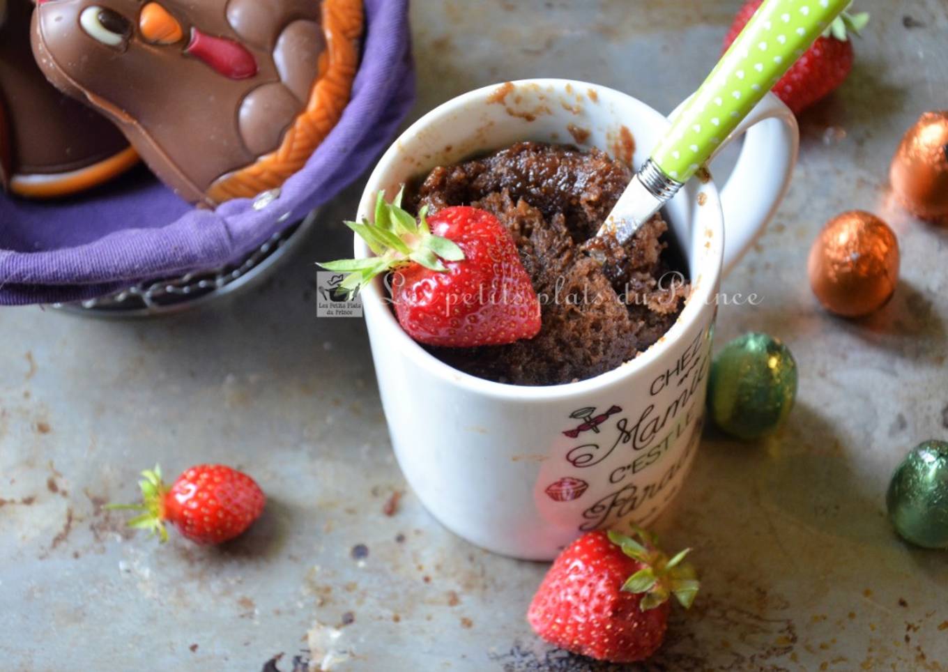 Mug cake recyclage d'œufs de Pâques