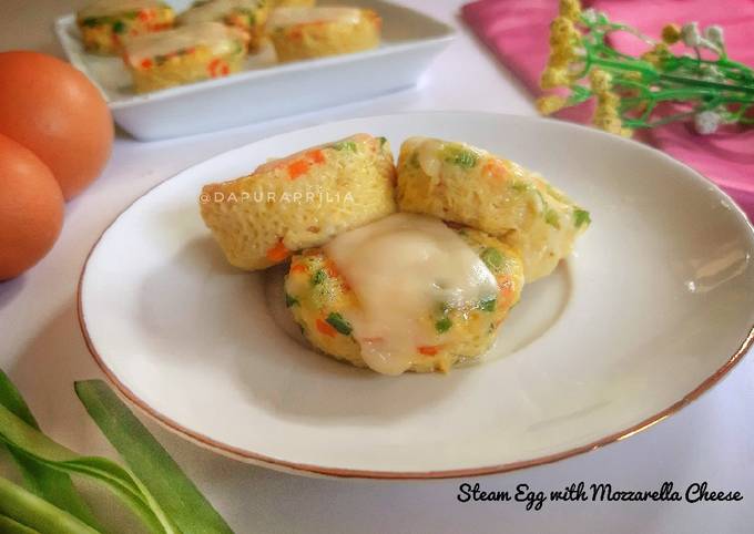 Steam Egg with Mozzarella Cheese / Telur Kukus Keju