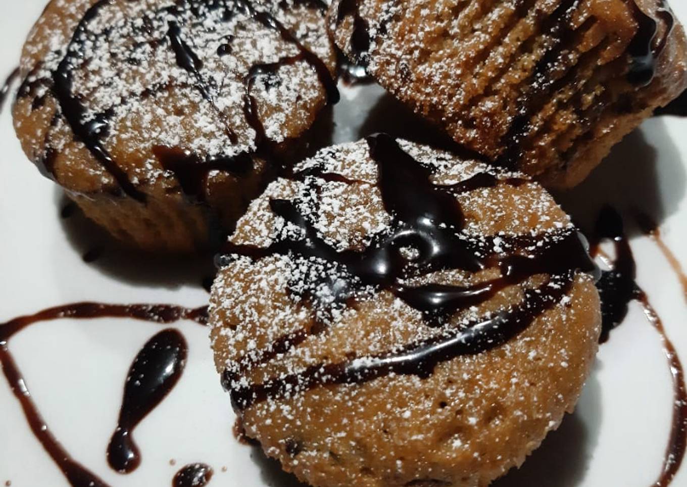 Muffins de plátano y nuez