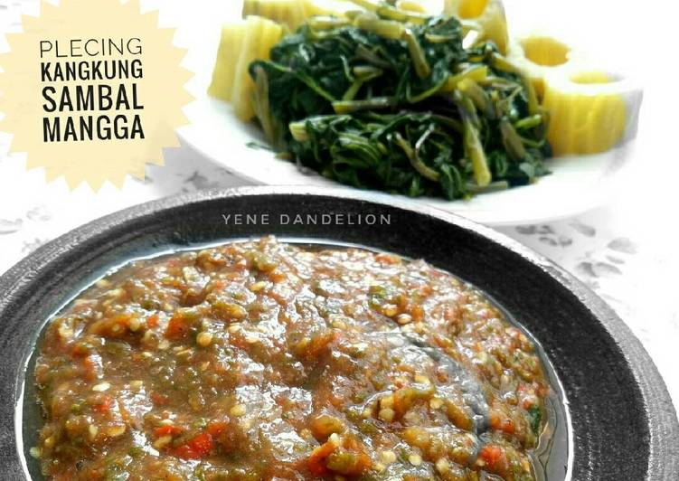 Resep Plecing Kangkung Sambal Mangga #Dandelion Lezat