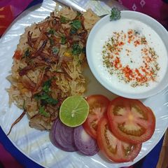 A picture of Chana dal khichdi.