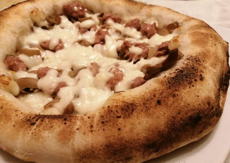 Como hacer pizza de champiñones y chorizo fresco