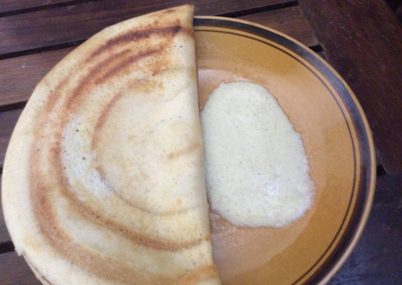 Dosa with Moong Dal and Urad Dal