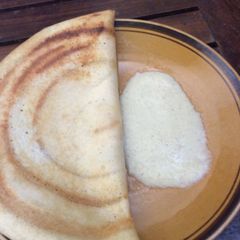 A picture of Dosa with Moong Dal and Urad Dal.