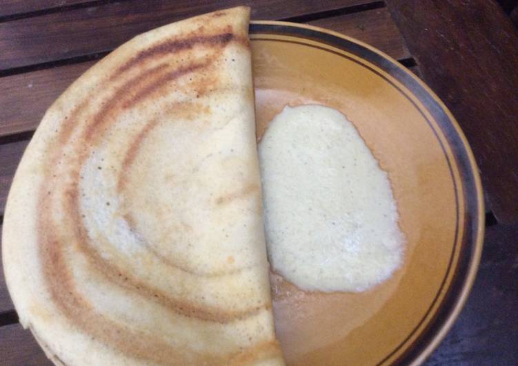 Dosa with Moong Dal and Urad Dal