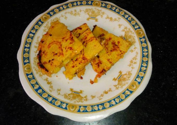 Stuffed paneer corn pancake