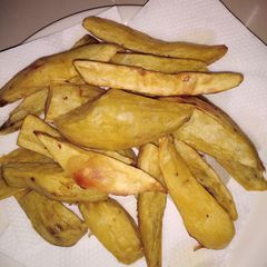 A picture of Deep fried ginger sweet potatoes #breakfast ideas.