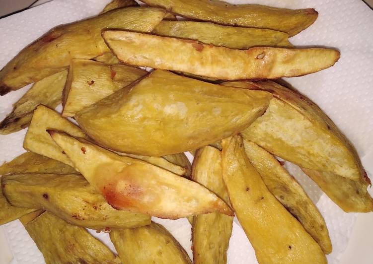Steps to Make Perfect Deep fried ginger sweet potatoes #breakfast ideas