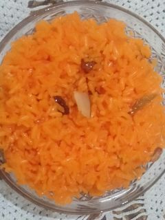 मीठा ऑरेंज राइस ज़र्दा (Meetha orange rice zarda recipe in hindi) रेसिपी मुख्य फोटो