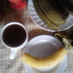 A picture of Breakfast bananas.