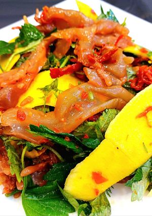 Hình của món Gỏi sứa đỏ.