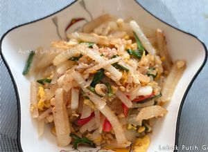 Gambar Menu Berpantang & BF Mom: Lobak Putih Goreng Telur