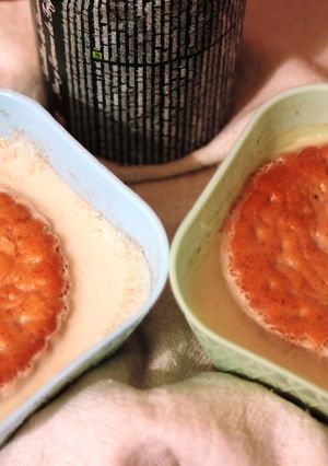 Una foto de Cuajada casera con galletas integrales (sin azúcar)