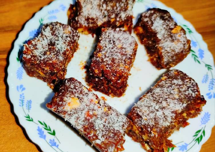 coconut dates dryfruit burfi recipe main photo