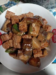 Foto resep Oseng terong ungu tempe