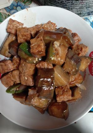 Foto resep Oseng terong ungu tempe