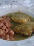 Tortitas de pollo en salsa verde