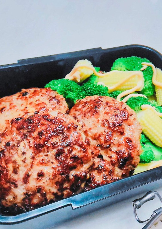 豆腐漢堡排便當 的食譜成品照片