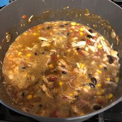 A picture of Chicken Enchilada Soup.