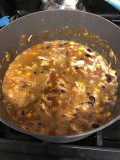 A picture of Chicken Enchilada Soup.