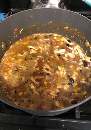 A picture of Chicken Enchilada Soup.