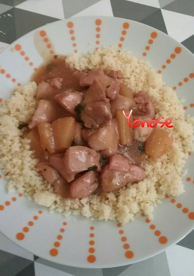 Una foto de Pollo con piña