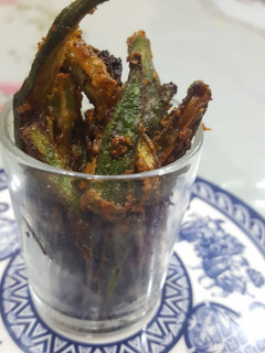 A picture of Kurkuri bhindi.