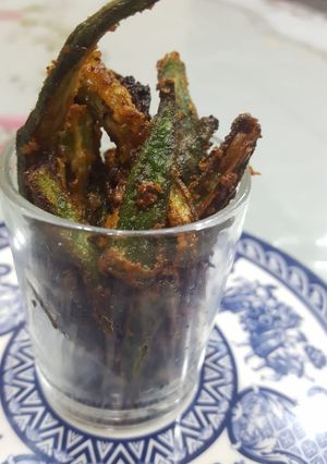 A picture of Kurkuri bhindi.