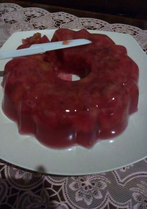 Foto resep Puding pisang merah medina