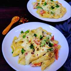 A picture of Creamy Garlic Penne Pasta.