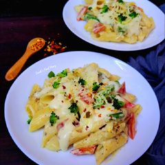 A picture of Creamy Garlic Penne Pasta.
