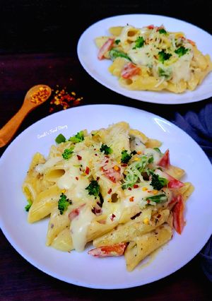 A picture of Creamy Garlic Penne Pasta.
