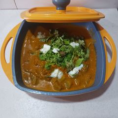 A picture of Turai Sabji with coconut gravy.