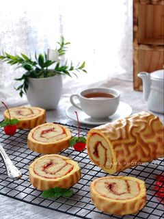 Foto resep Chiffon Tiger Rollcake