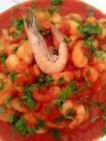 Gnocchi con gamberi e rucola