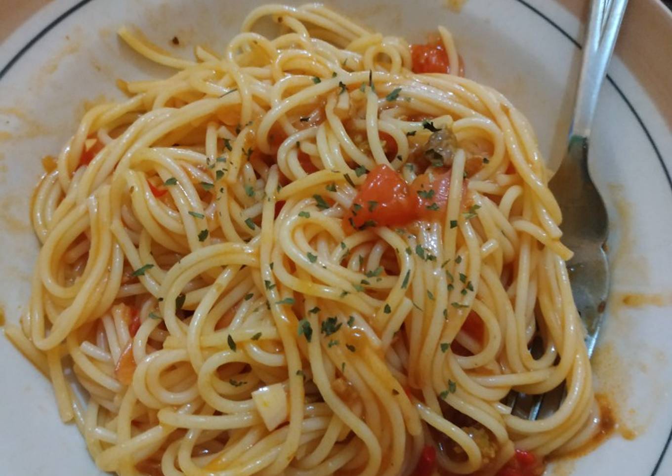 Spaghetti enak lidah ndeso