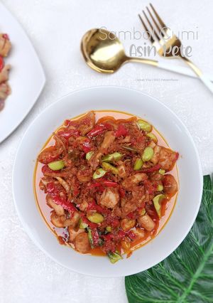 Foto resep Sambal cumi asin pete