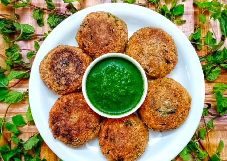 Leftover Daliya and Kidney Bean Cutlets